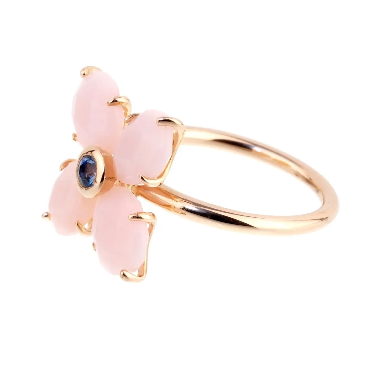 Mimi Milano Rose Gold Pink Opal Sapphire Ring