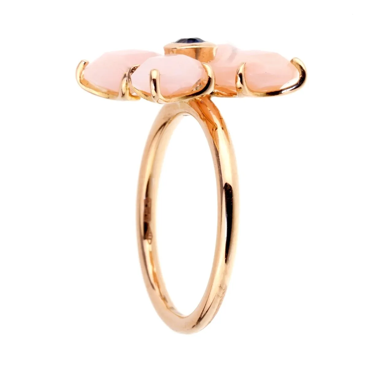 Mimi Milano Rose Gold Pink Opal Sapphire Ring