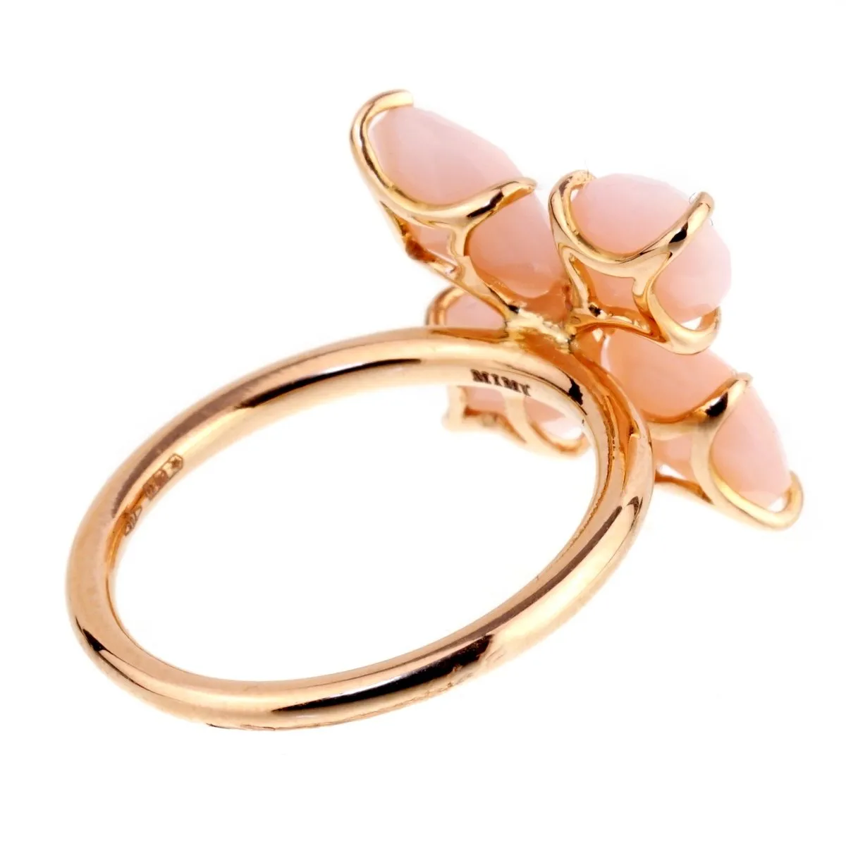 Mimi Milano Rose Gold Pink Opal Sapphire Ring