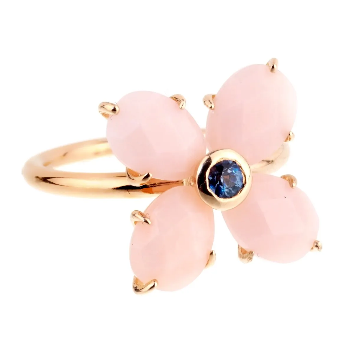 Mimi Milano Rose Gold Pink Opal Sapphire Ring