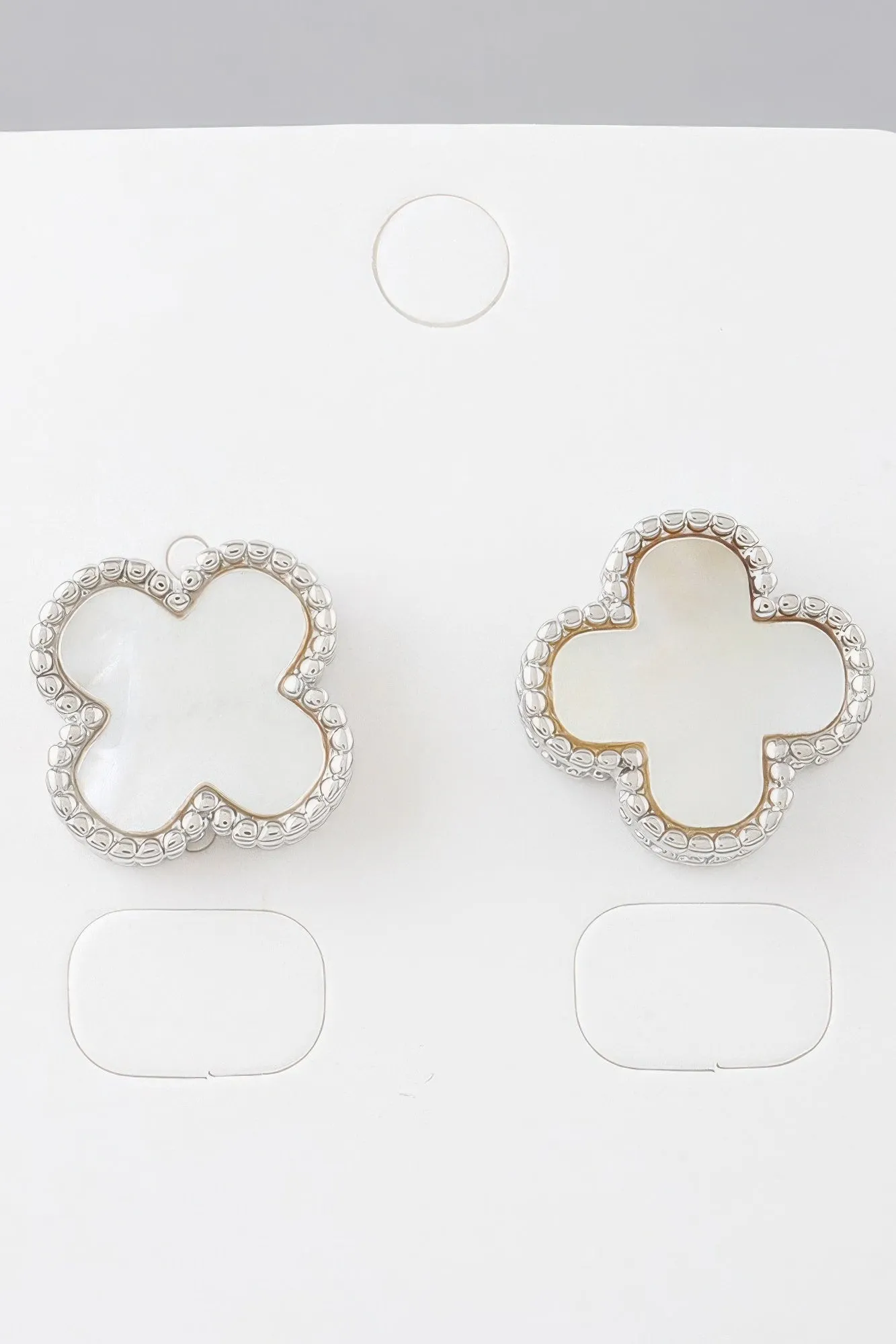 Multi Beaded Clover Stud Earrings