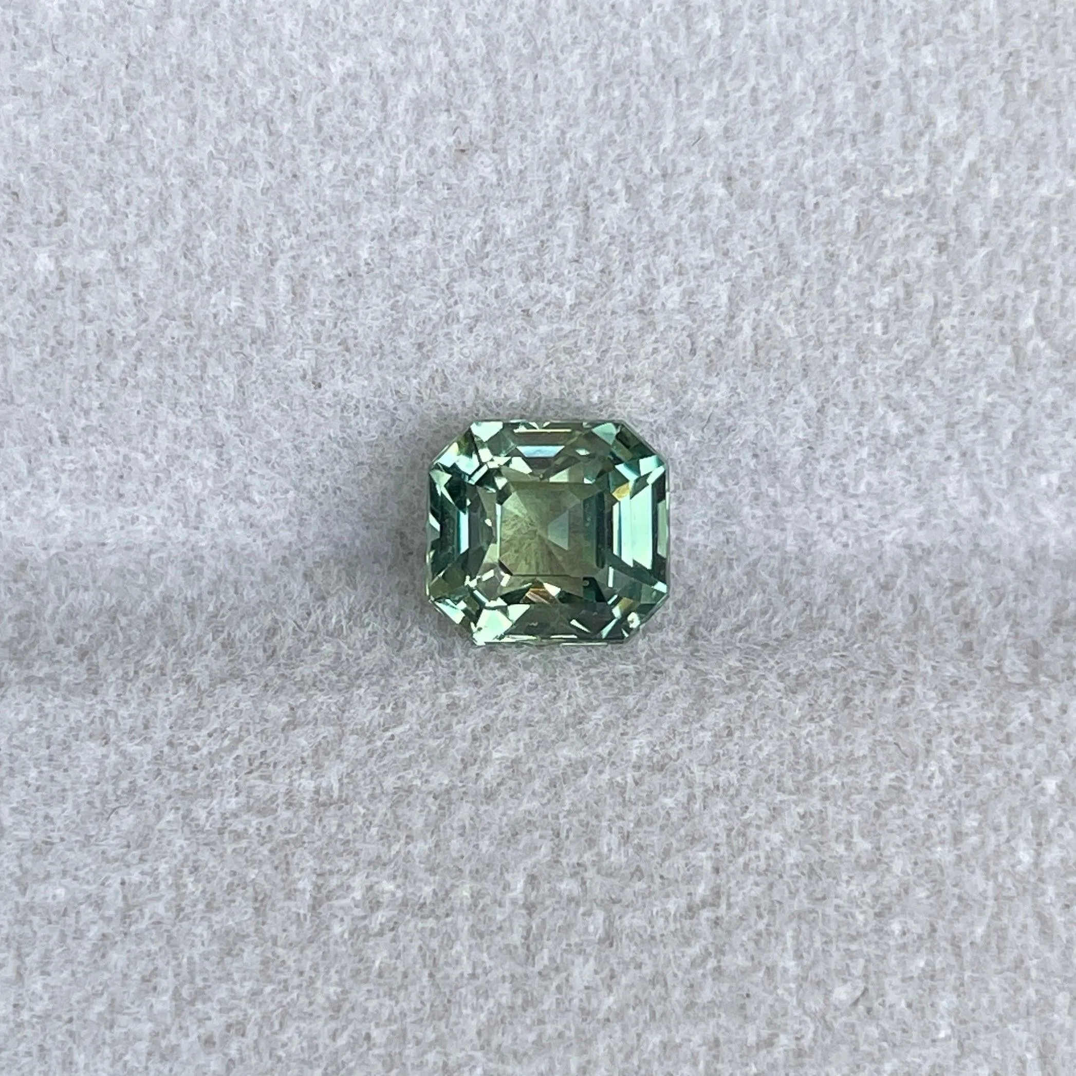 Natural Pale Green Sapphire | Radiant Cut | 6.00 x 6.50 x 5.00mm| 2.03 Carat | Sapphire Rings | heated | Engagement Rings | Jewellery Making