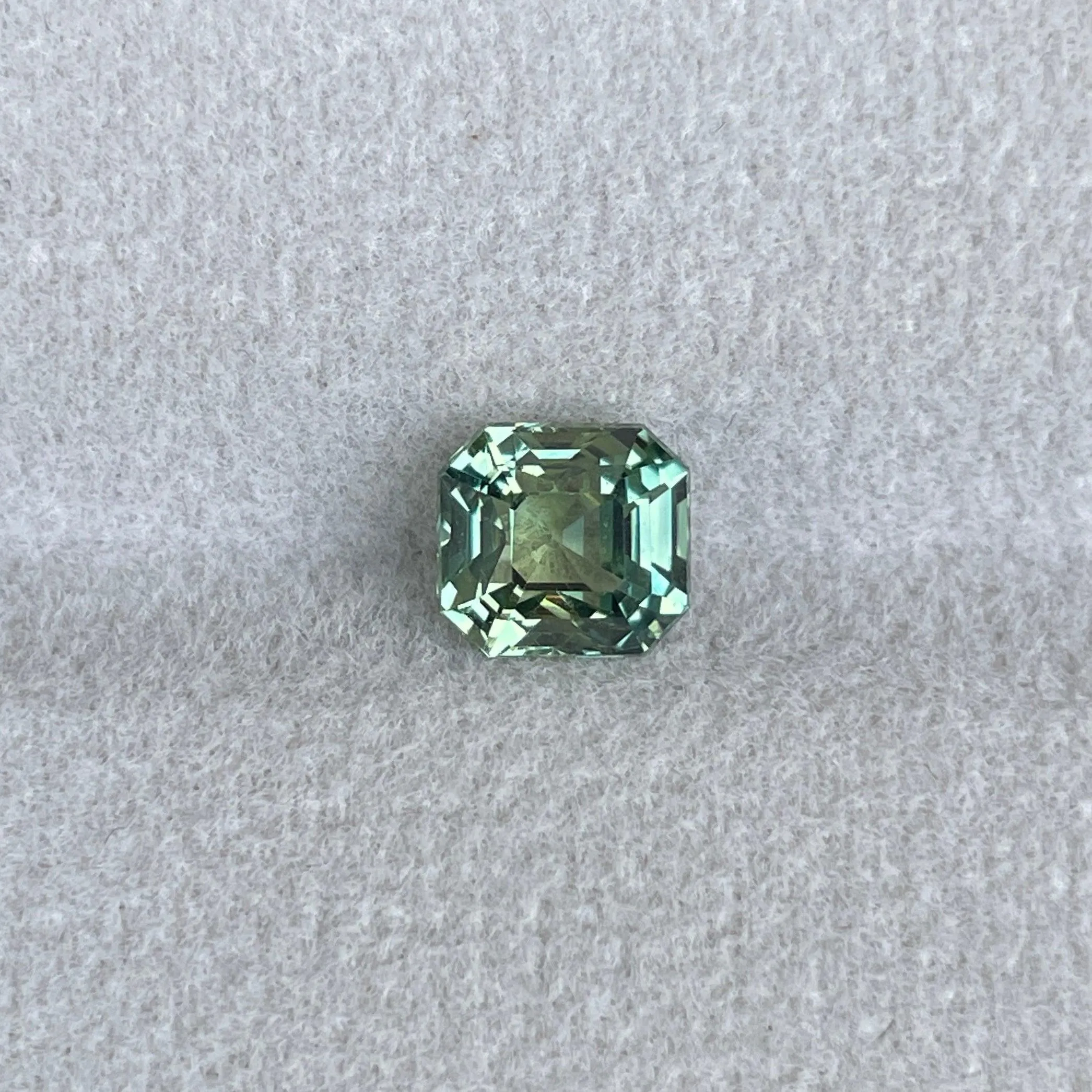 Natural Pale Green Sapphire | Radiant Cut | 6.00 x 6.50 x 5.00mm| 2.03 Carat | Sapphire Rings | heated | Engagement Rings | Jewellery Making