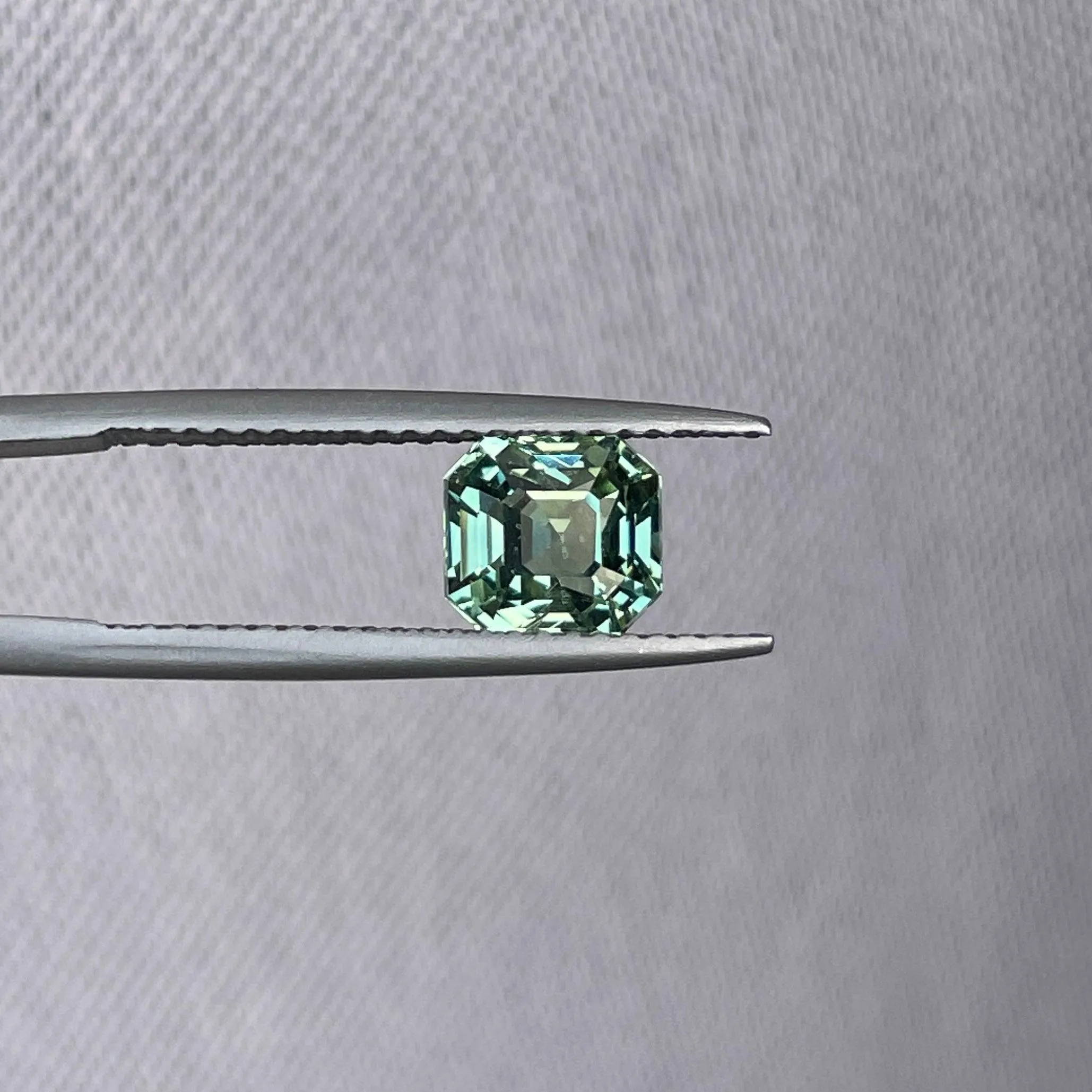 Natural Pale Green Sapphire | Radiant Cut | 6.00 x 6.50 x 5.00mm| 2.03 Carat | Sapphire Rings | heated | Engagement Rings | Jewellery Making