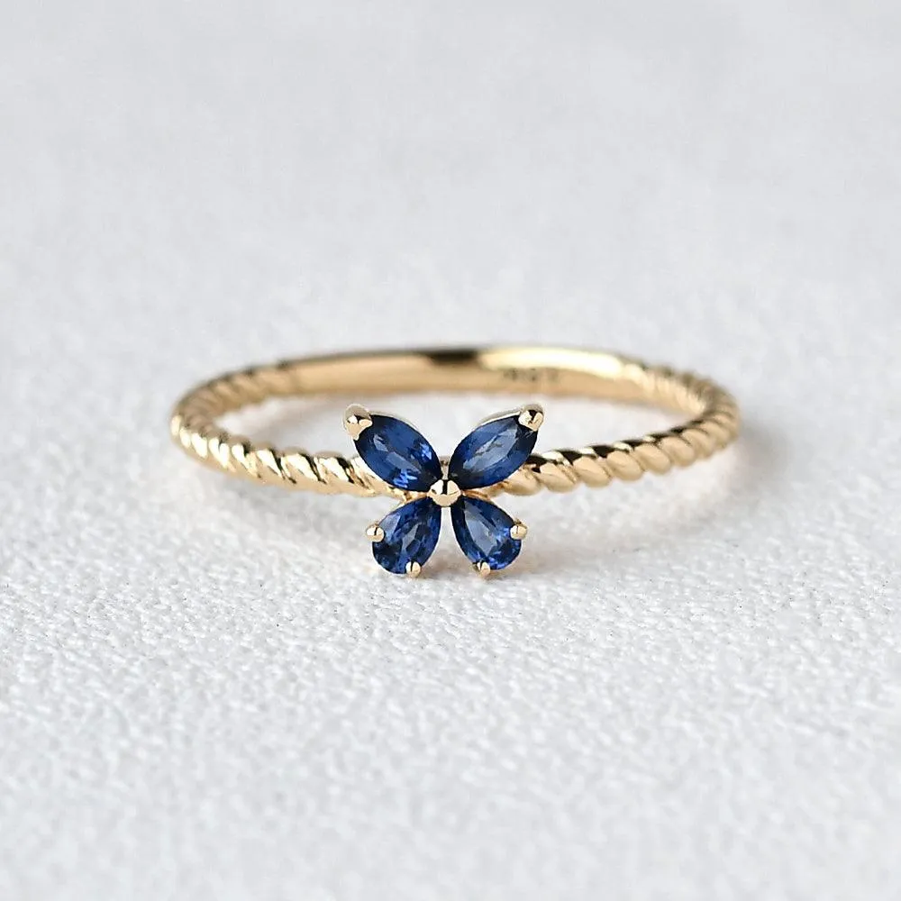 Natural Sapphire Yellow & Rose Gold Ring