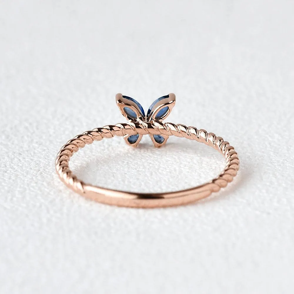 Natural Sapphire Yellow & Rose Gold Ring