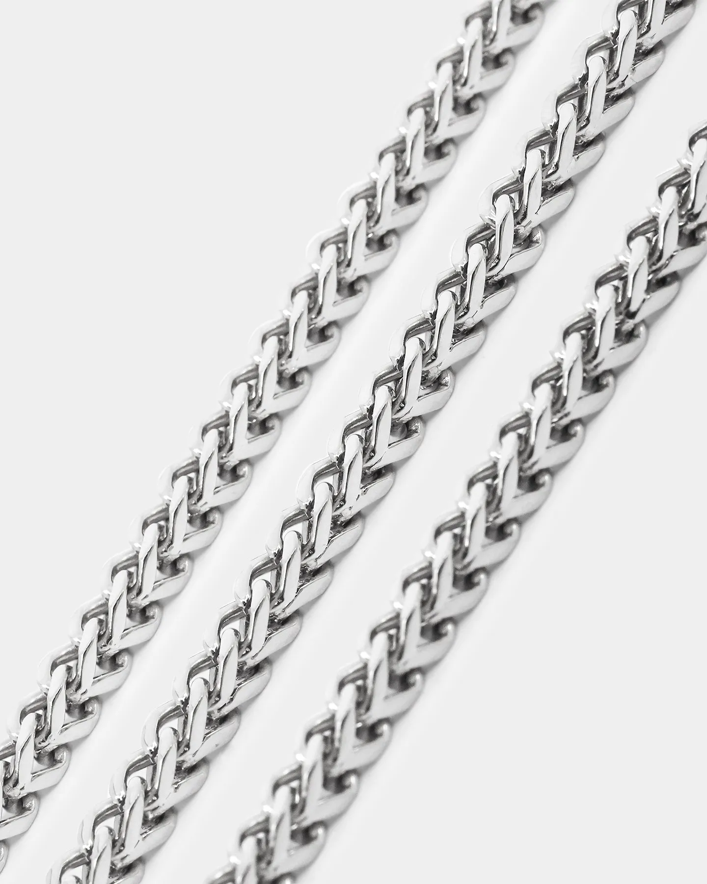 NXS 4mm Franco Necklace White Gold