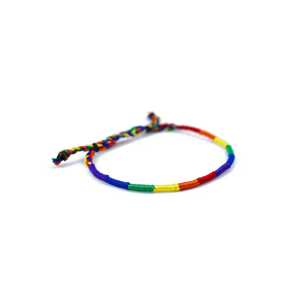 Original Handmade Six-color Rainbow Braided Bracelet