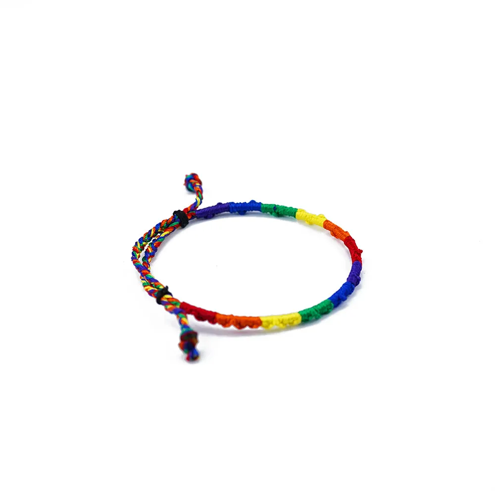 Original Handmade Six-color Rainbow Braided Bracelet