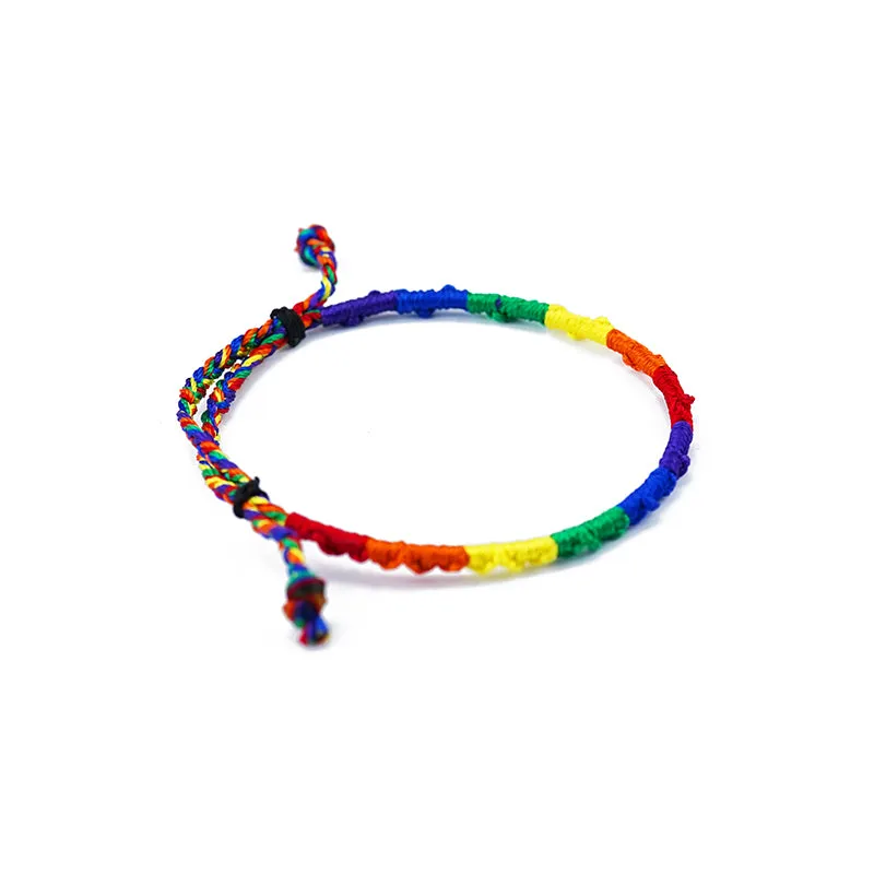 Original Handmade Six-color Rainbow Braided Bracelet