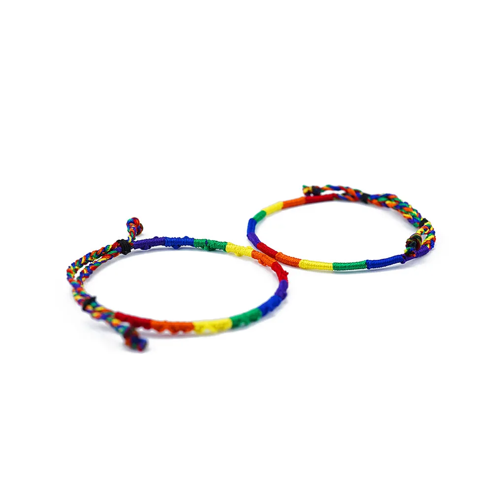 Original Handmade Six-color Rainbow Braided Bracelet