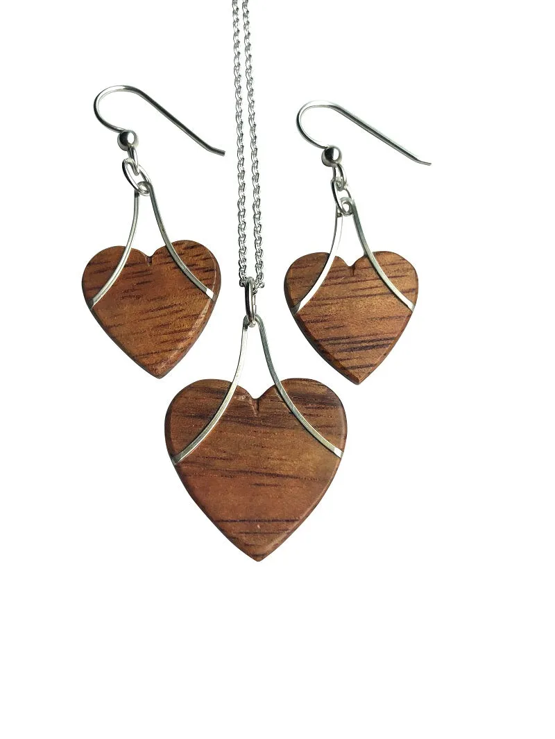 Pendants - Heart Hawaiian Koa