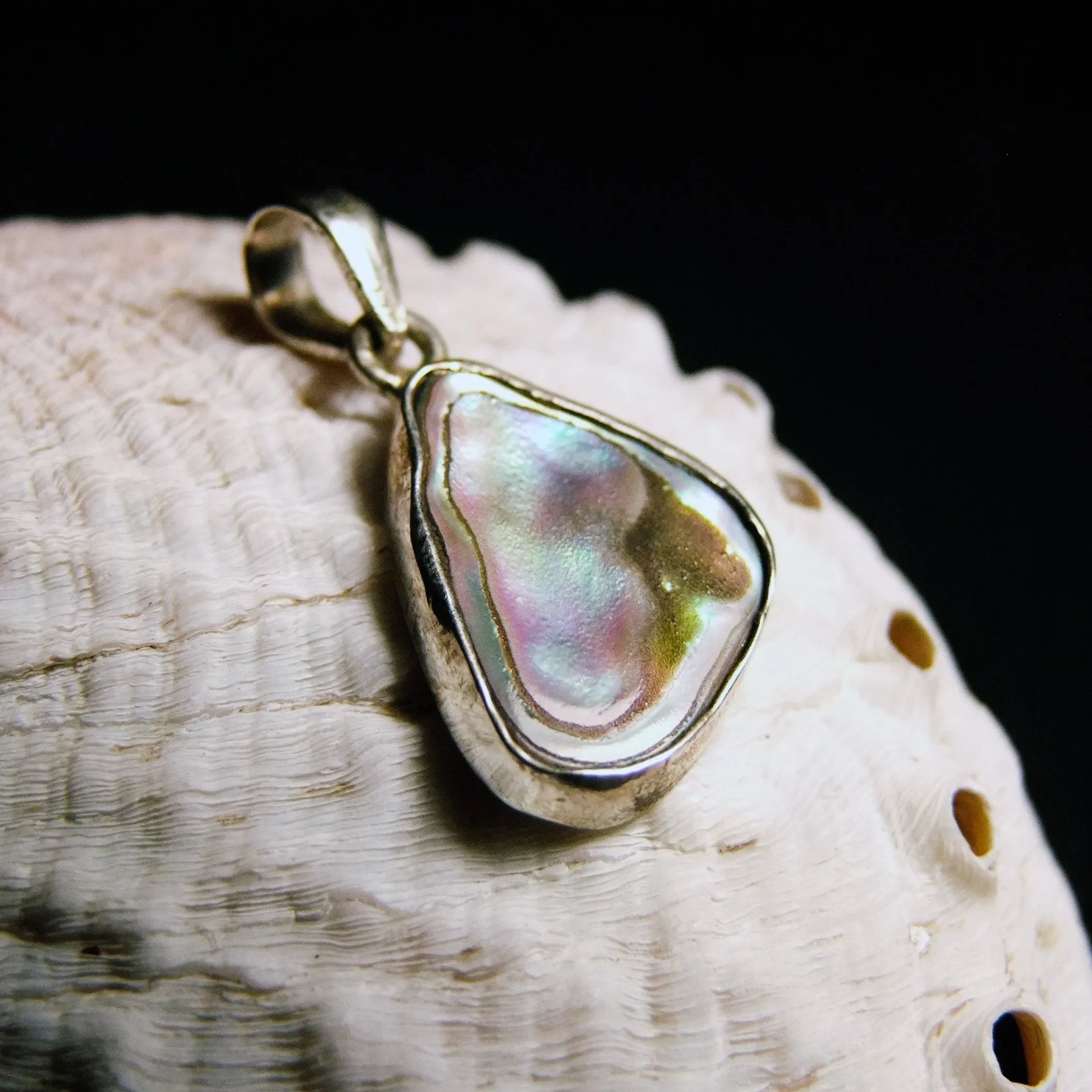 Petrea Natural Paua Silver Pendant