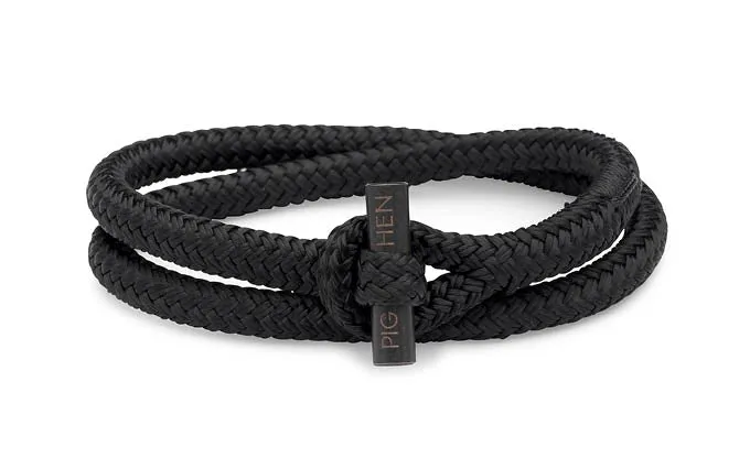 PIG & HEN - Tiny Ted Rope Bracelet - Black