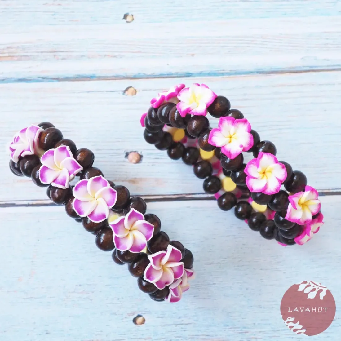 Purple Plumeria Goddess Stretch Bracelet