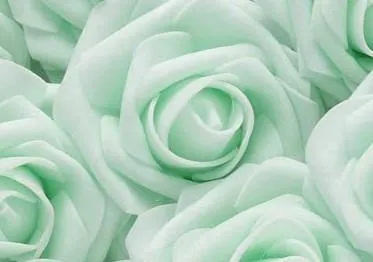 RE002 ~ Emerald Green Real Touch Roses Brooch Bouquet