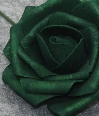 RE002 ~ Emerald Green Real Touch Roses Brooch Bouquet