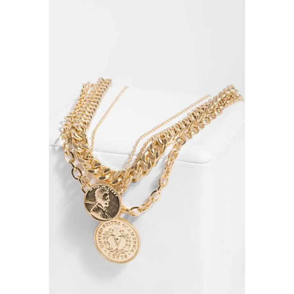 Saachi Sikka Coin Layered Chain Necklace