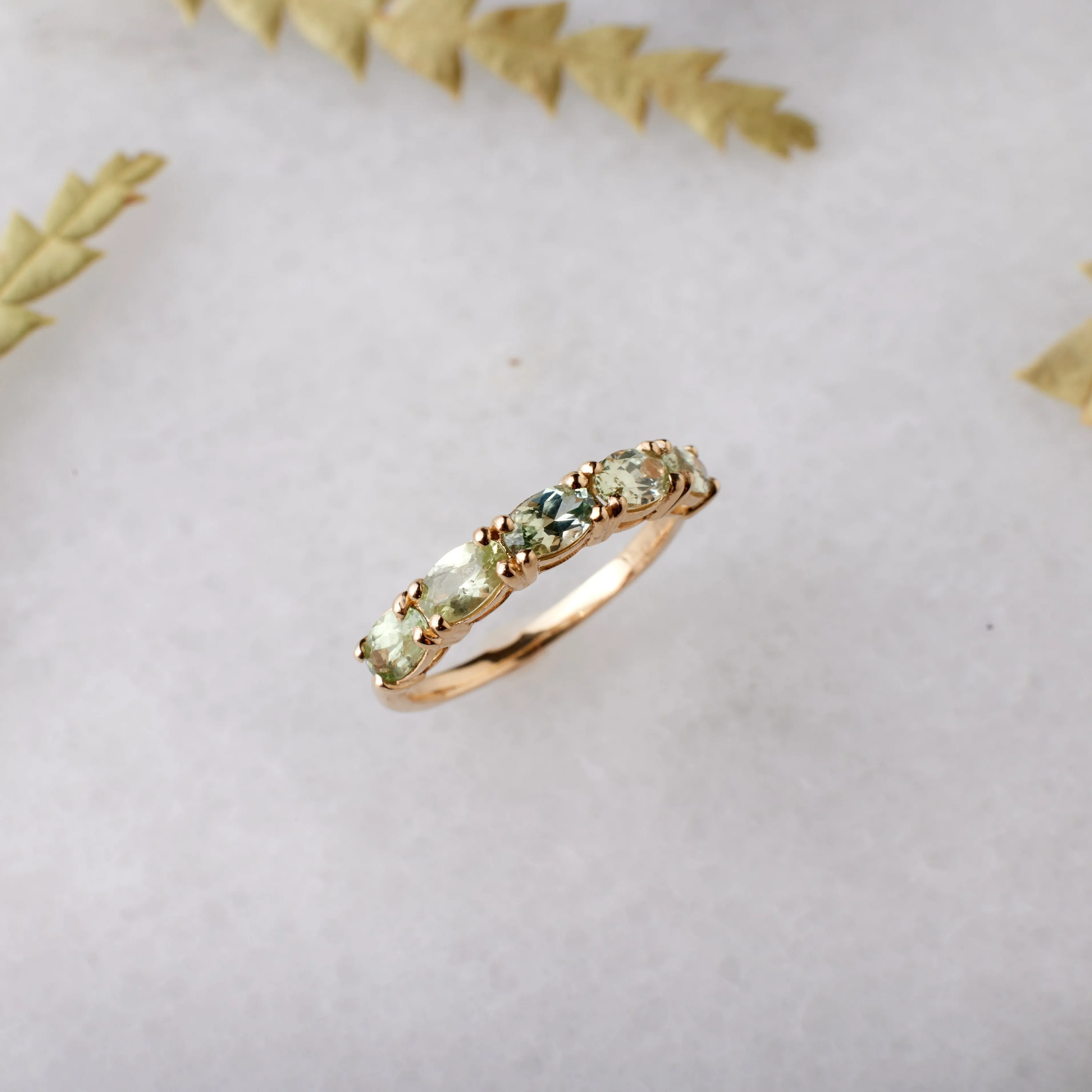 Seabright Ring - Sage Green Sapphire