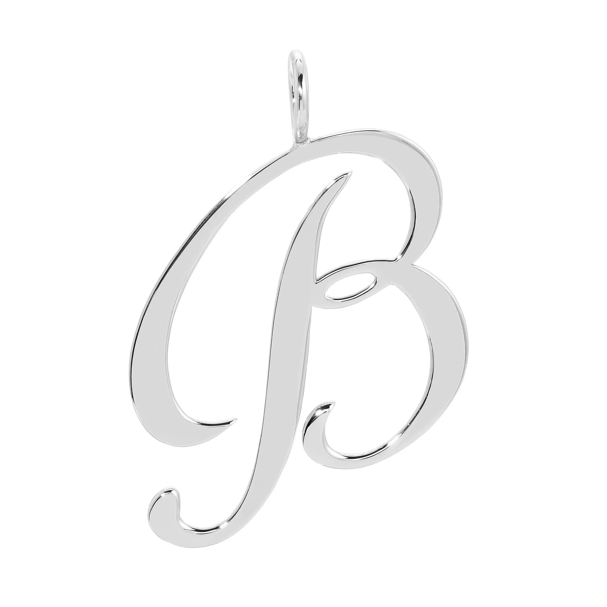 Silver Large Letter Pendants