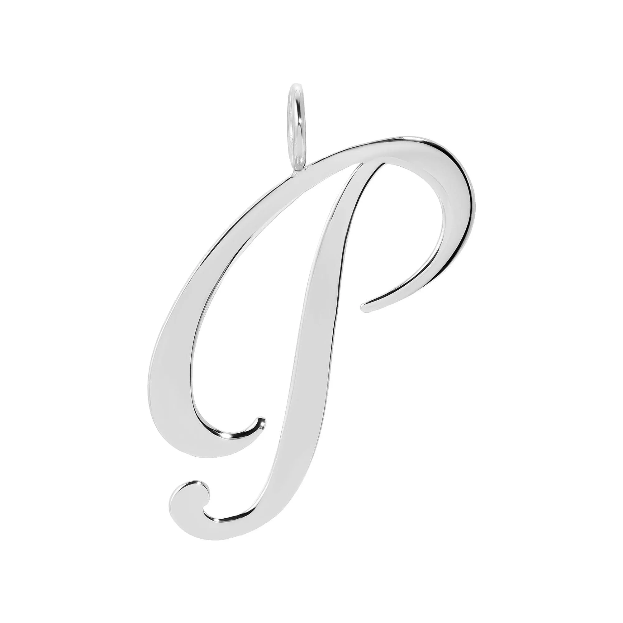 Silver Large Letter Pendants