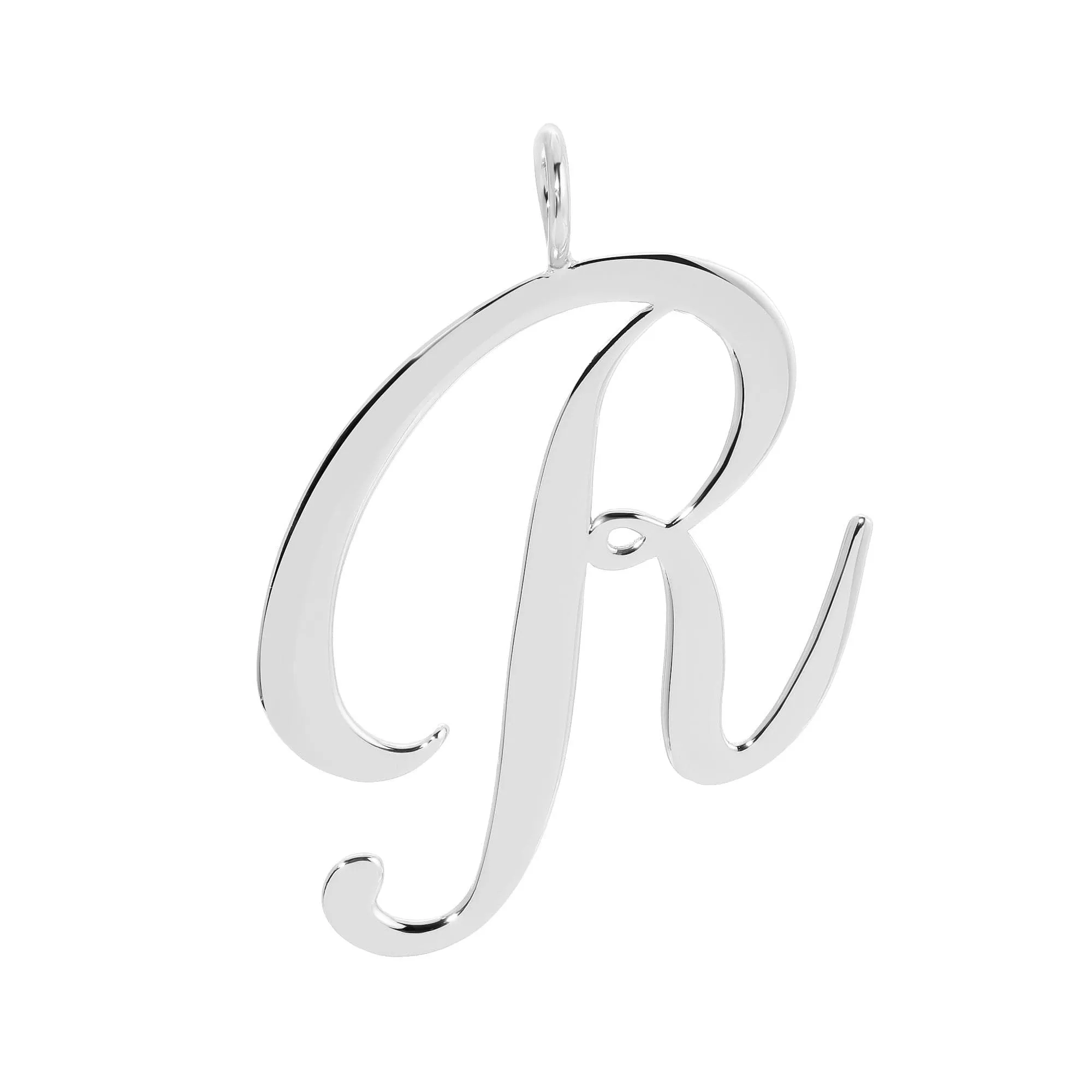 Silver Large Letter Pendants