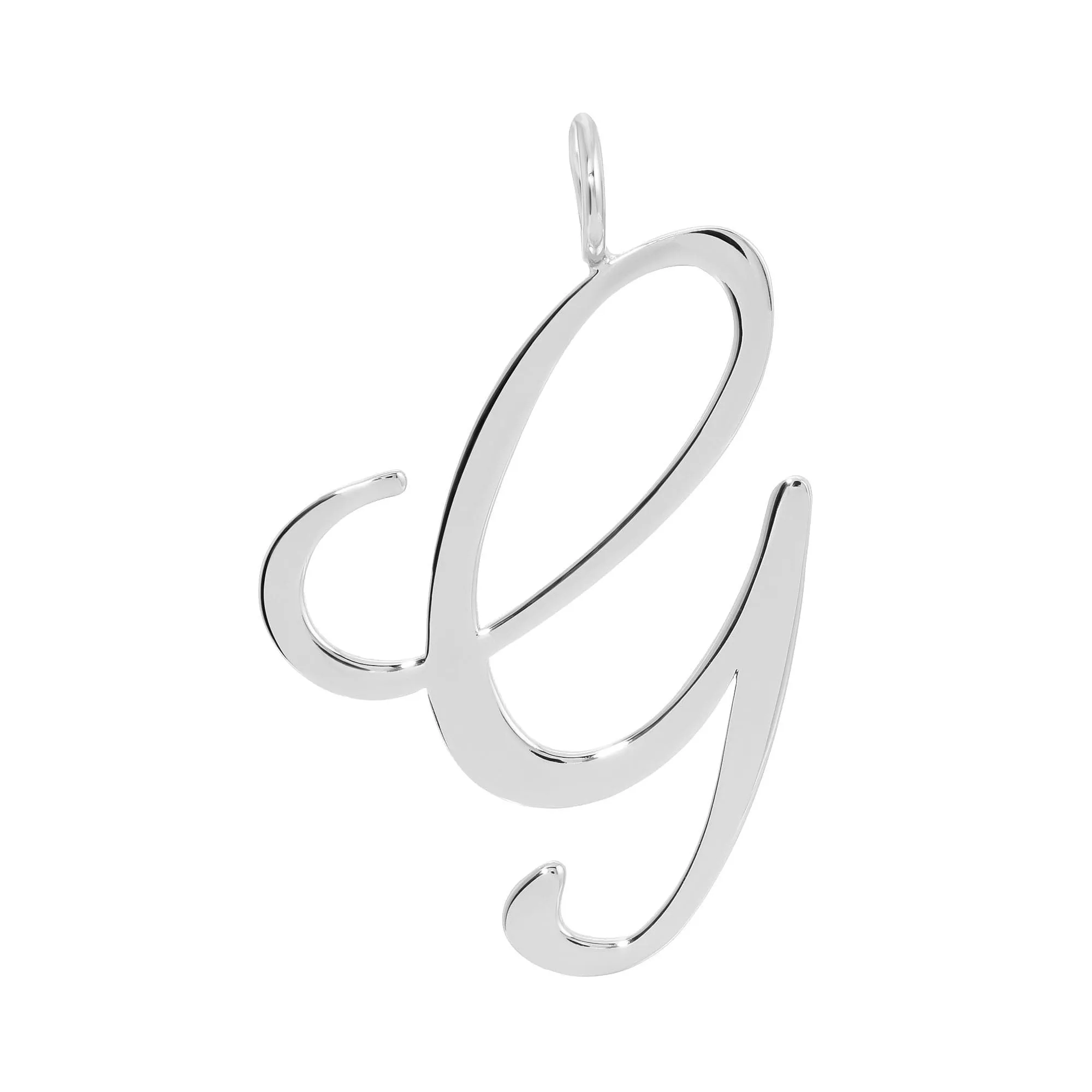 Silver Large Letter Pendants