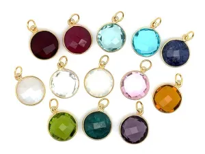 Sparkling Round Birthstone Pendants