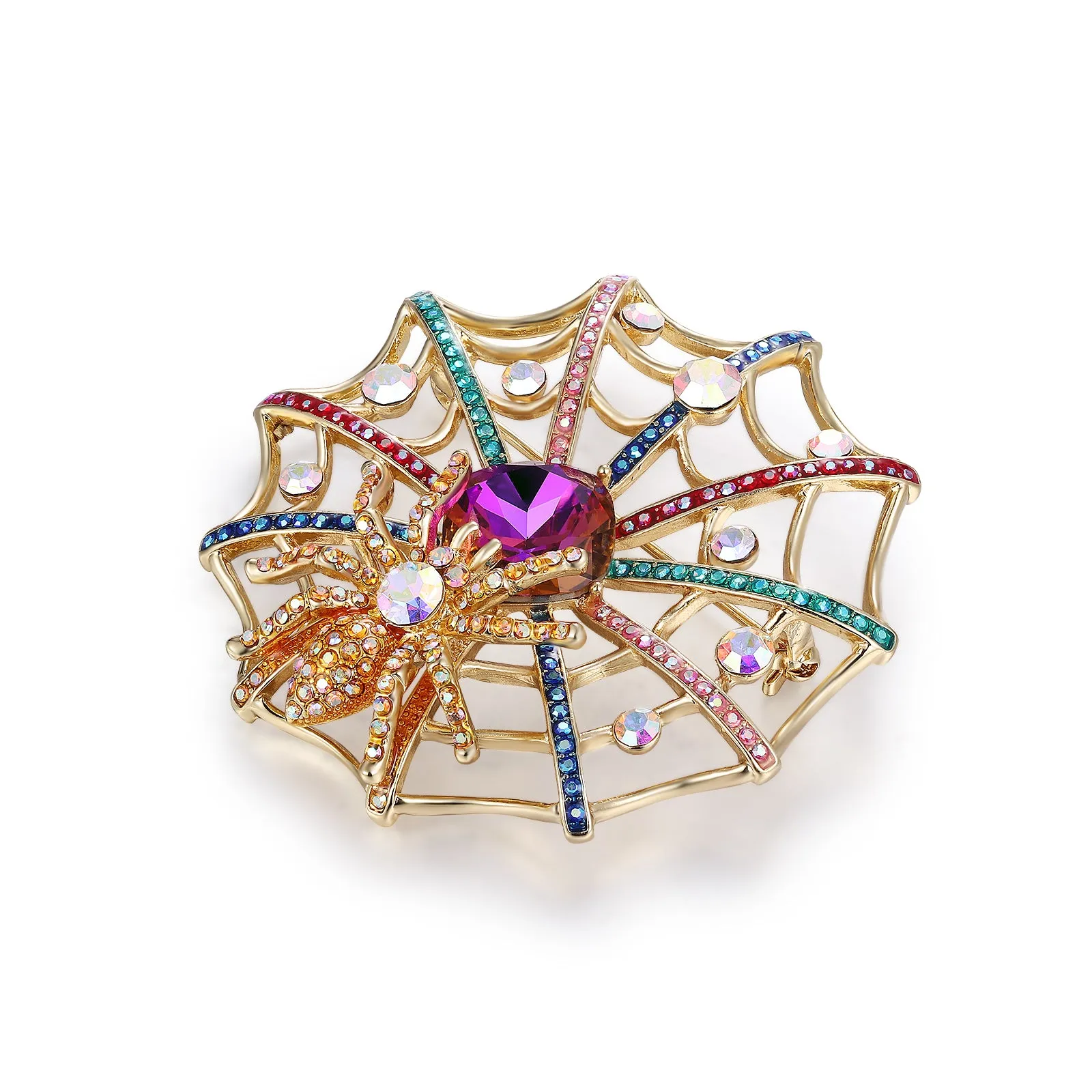 Sparkling Spiders Web Brooch