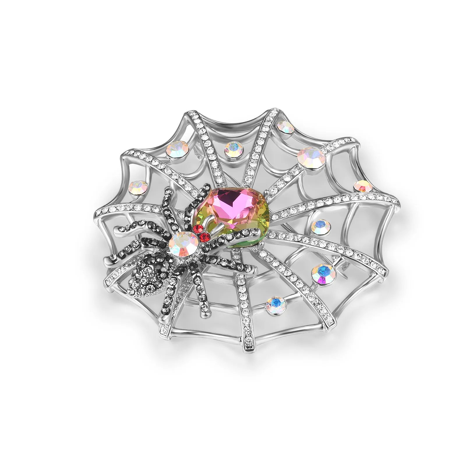 Sparkling Spiders Web Brooch