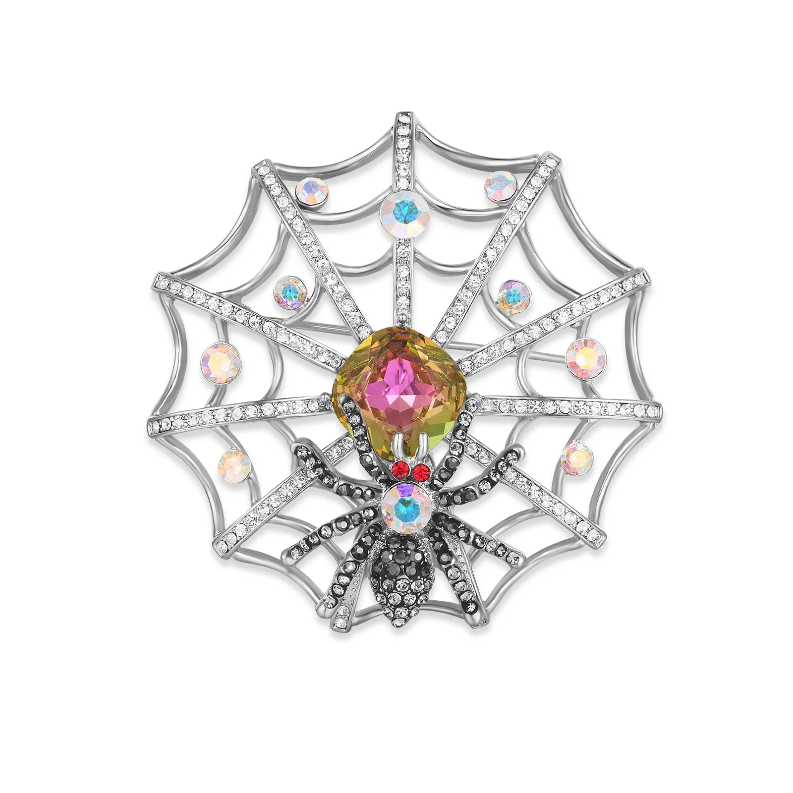 Sparkling Spiders Web Brooch