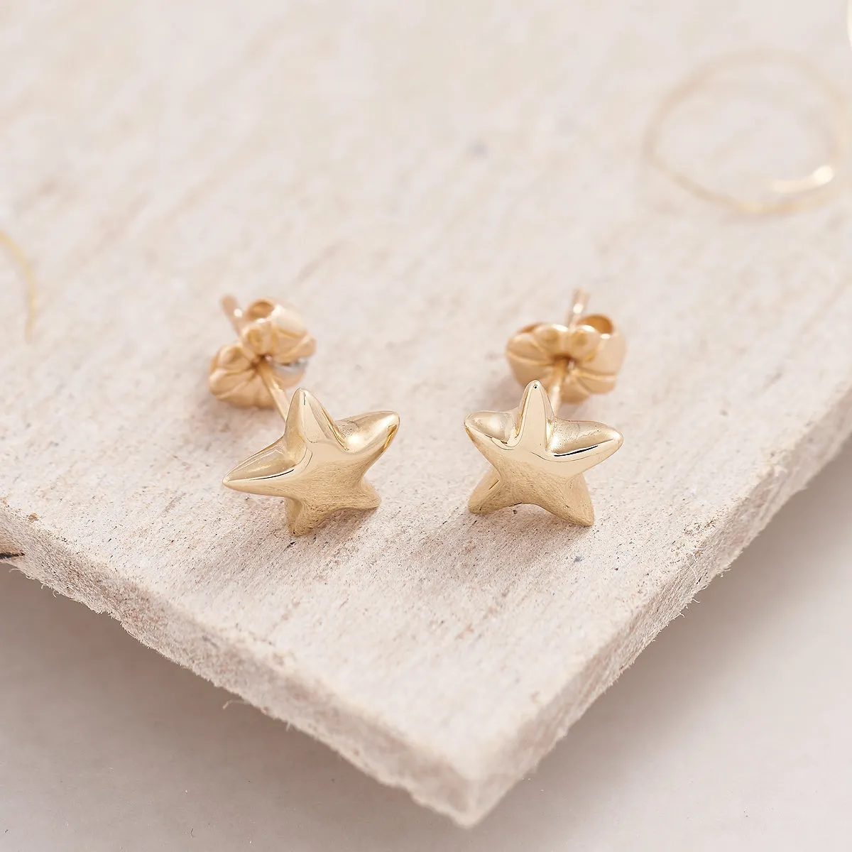 Stardust Solid Gold Stud Earrings