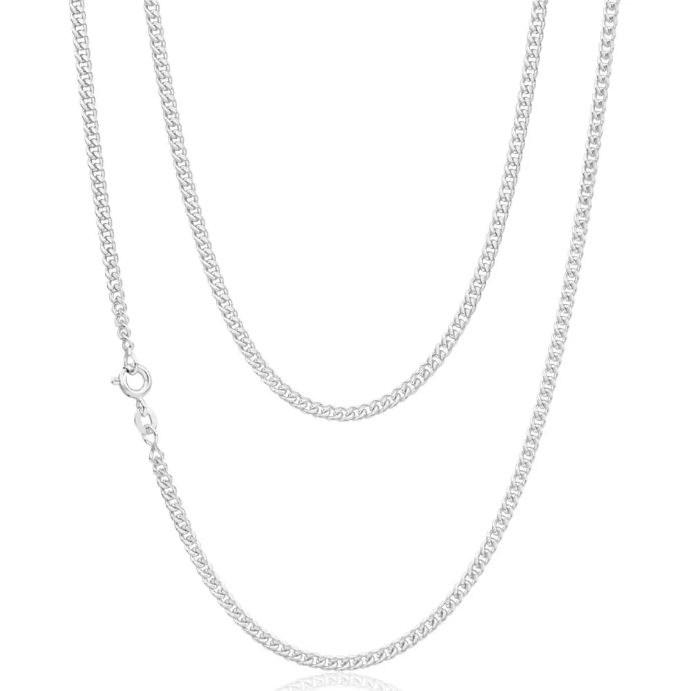 Sterling Silver Curb 80 Gauge 70cm Chain