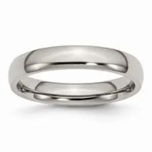 Titanium 4mm Polished Wedding Band Ring