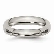 Titanium 4mm Polished Wedding Band Ring