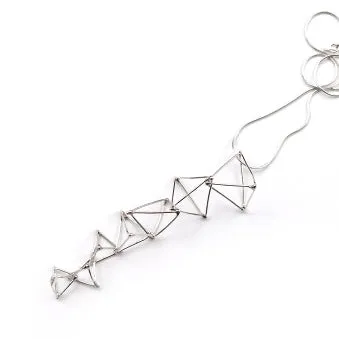 TRIANGLE - SILVER - TR019 7 Triangle Pendant