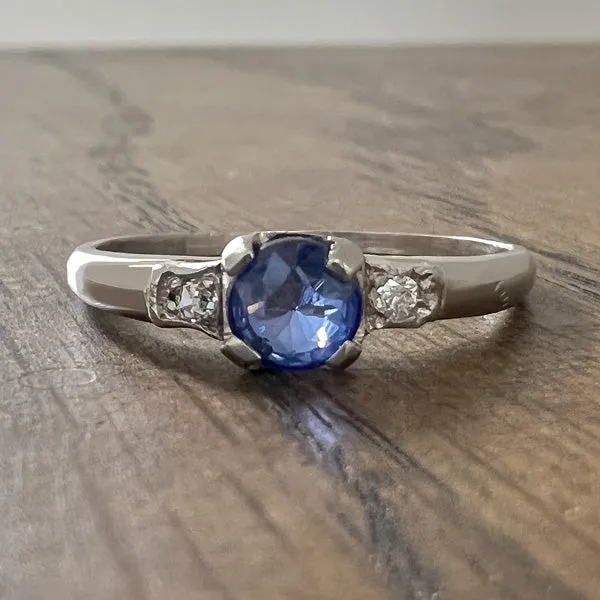 Vintage Sapphire & Diamond Ring