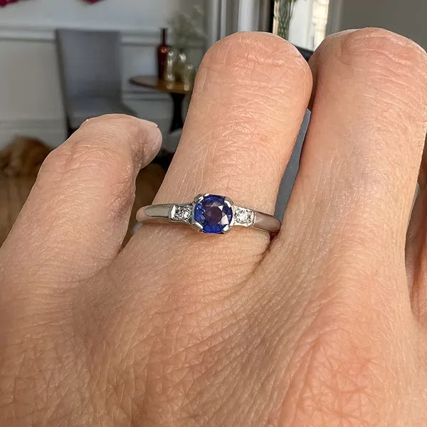 Vintage Sapphire & Diamond Ring