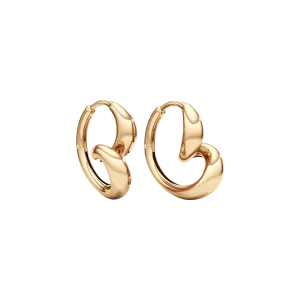 Whirlwind small gold earrings