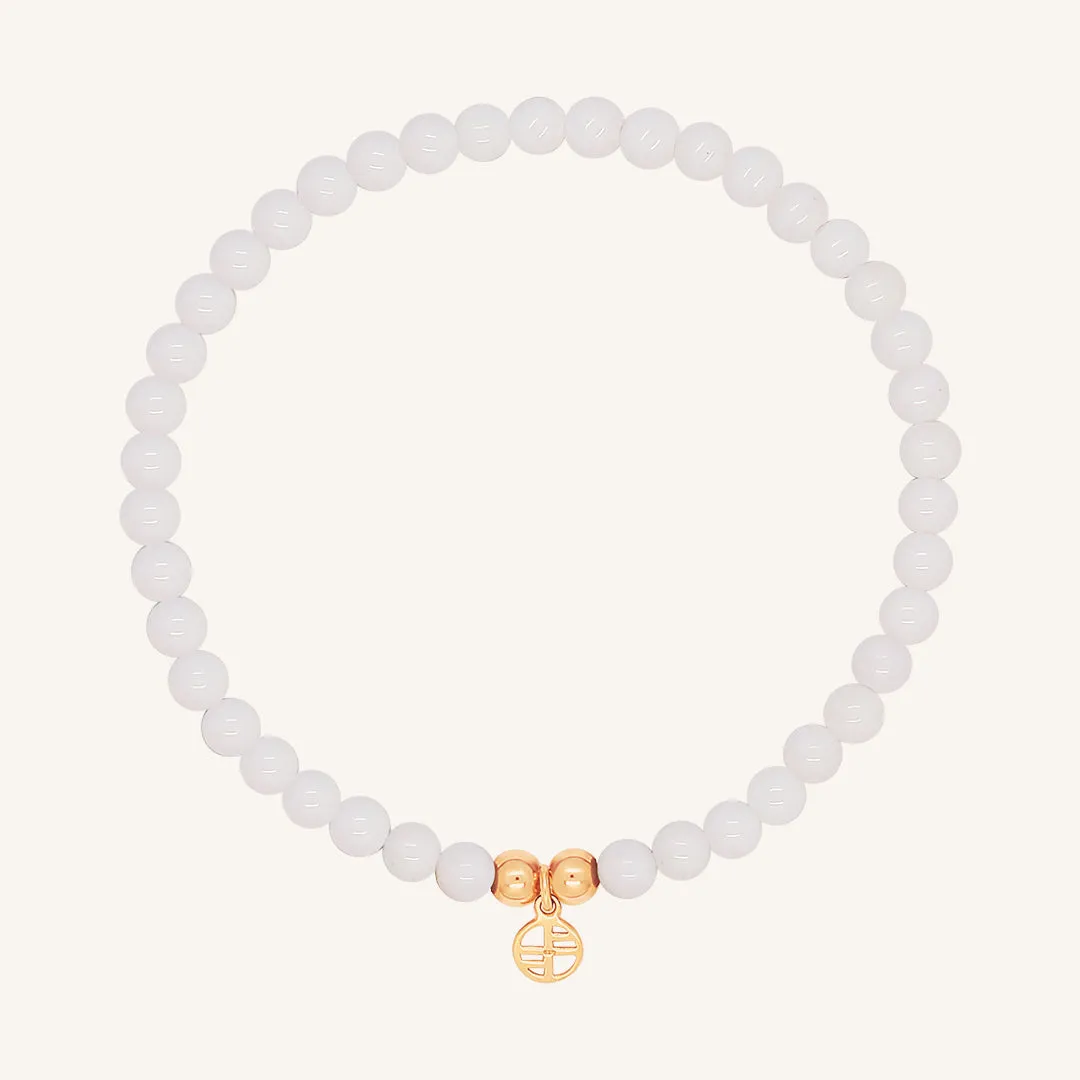 White Agate Lumier Bracelet - Stone of Resilience