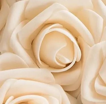 White or Ivory Cascade Real Touch Roses Brooch Bouquet