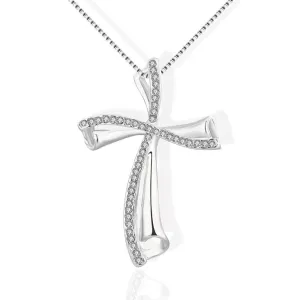 Women's Christian Necklace <br> Wave (Silvered)