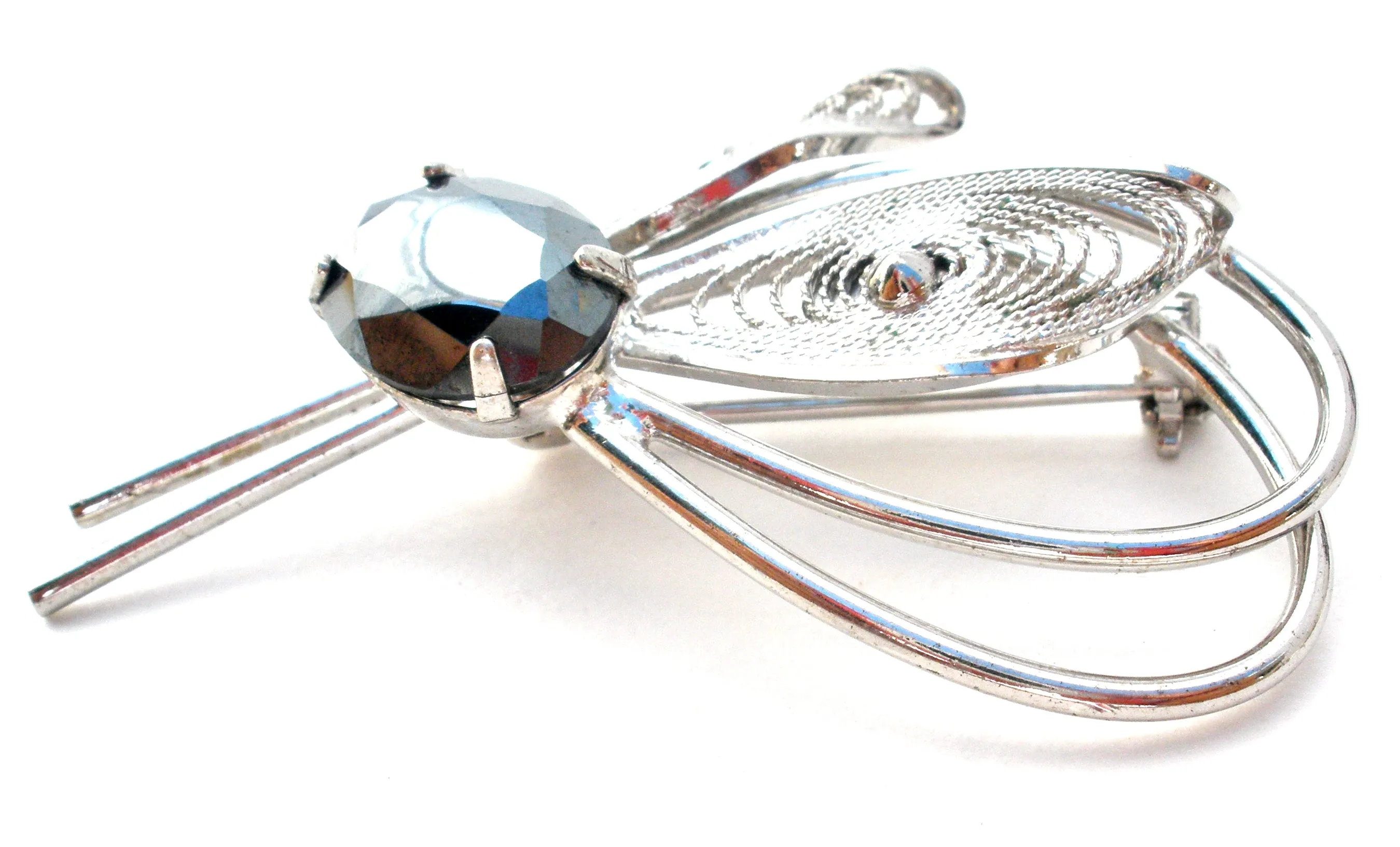 Zeidell's Sterling Silver Hematite Brooch Pin